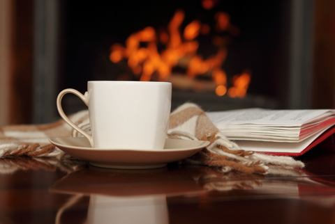 fireplace-tea-books