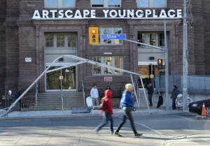 EN-JONES23 Toronto, ON - November 19 - Tim Jones is the President and CEO of Artscape. He is in one of the old school stairwells that has been turned into its own gallery space. His organization has just opened the largest project in its history, the 75,000 square foot Shaw Street School. The old school has been converted into studios and gallery spaces. November 19, 2013. Richard Lautens/Toronto Star